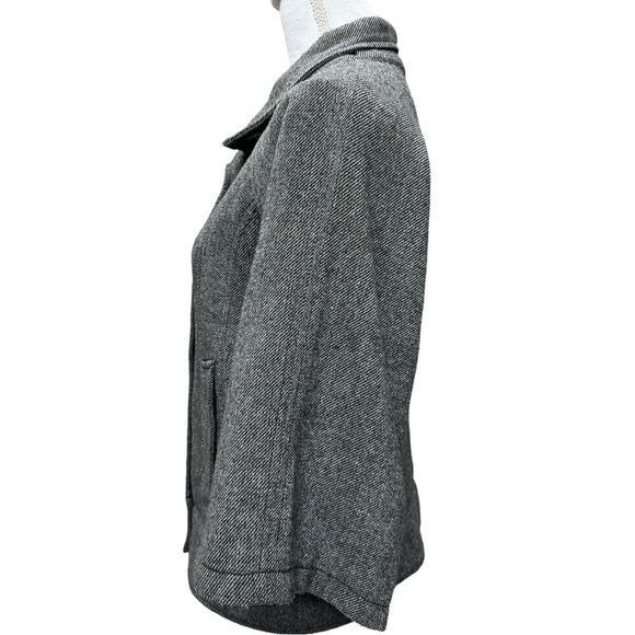 Anthropologie BB Dakota Women's Black Tweed Short Wool Blend Jacket Size M Warm - Picture 3 of 11